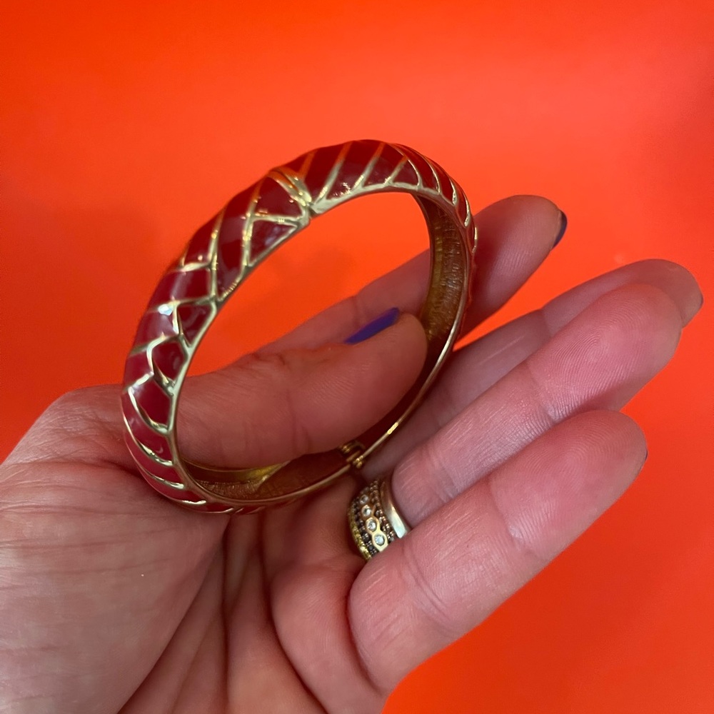 Red and Gold Snap Bracelet